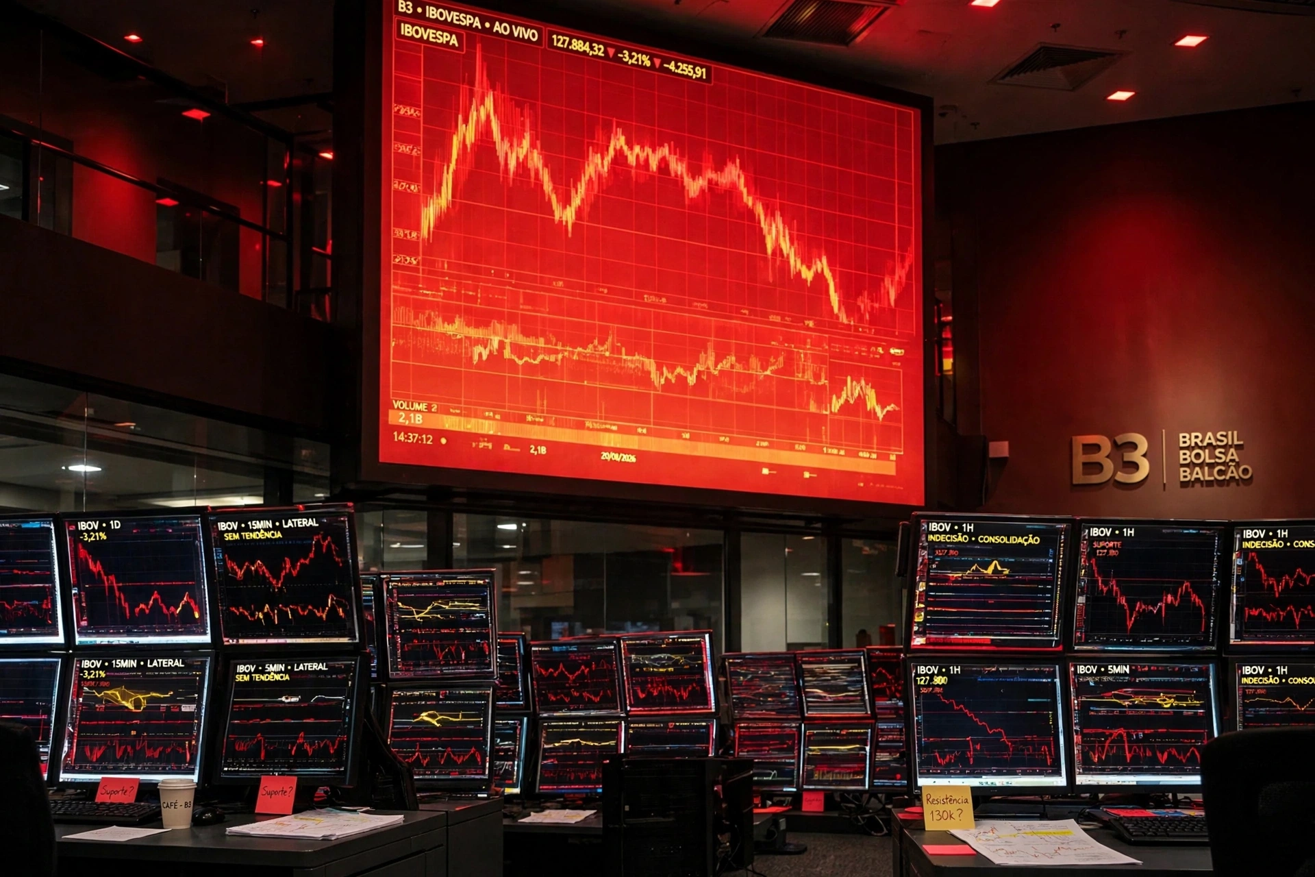 Ibovespa fecha em queda, em linha com exterior, mas com Petrobras em alta; Dólar sobe